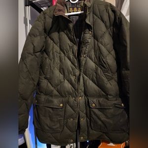 Barbour Waxed Cotton Down Coat